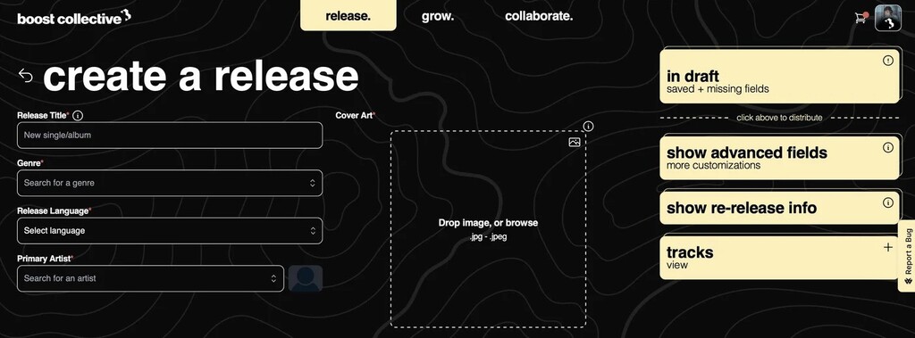 Boost collective distribution upload page