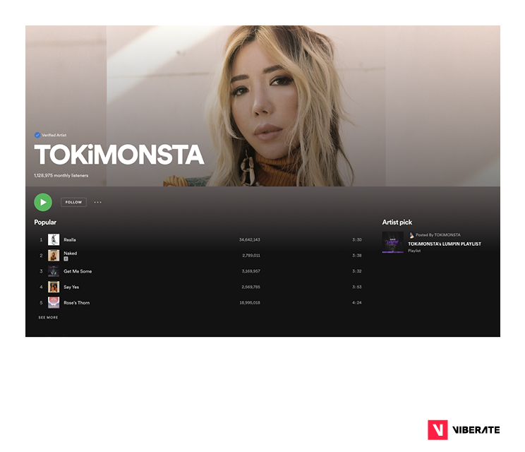 Tokimonsta Spotify profile