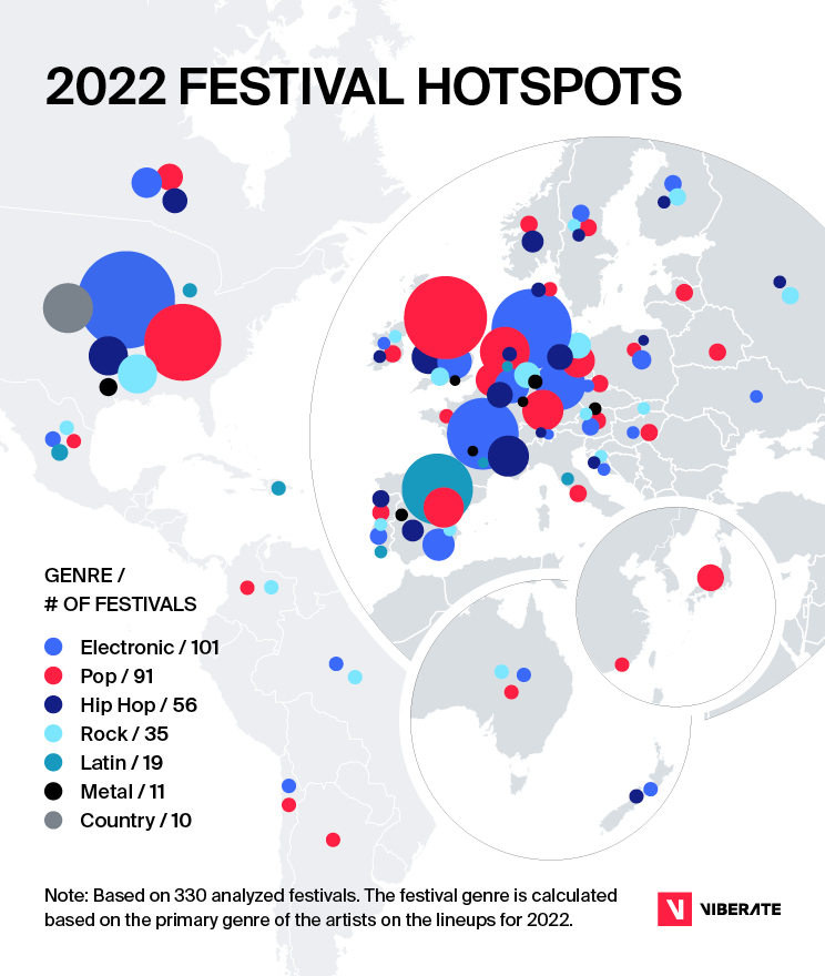 2022 festival report: genre hotspot map