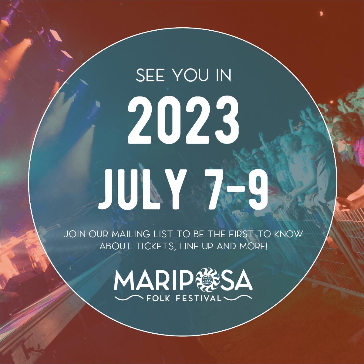 Mariposa Folk Festival Festival Lineup, Dates and Location