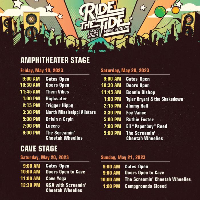 Ride The Tide Music Festival Festival Lineup, Dates and Location
